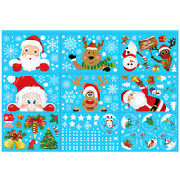 HKM-296467 Christmas Snowflake Static Window Stickers - Waterproof Wall Decals for Festive Decor