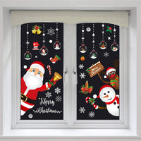 HKM-296467 Christmas Snowflake Static Window Stickers - Waterproof Wall Decals for Festive Decor