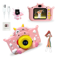 HKM-296595 Children's Cartoon Digital Camera with HD Photo and Video Functions - Pink, Purple, Sky Blue, Emerald
