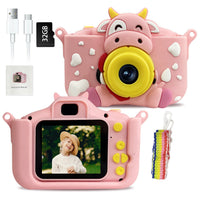 HKM-296595 Children's Cartoon Digital Camera with HD Photo and Video Functions - Pink, Purple, Sky Blue, Emerald