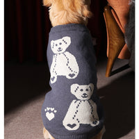 HKM-296595 Cozy Gray Thick Sweater for Large Dogs - Available in Multiple Sizes