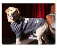 HKM-296595 Cozy Gray Thick Sweater for Large Dogs - Available in Multiple Sizes