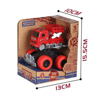 HKM-296659 Friction Fire Engine Truck with Impact Deformable Wheels - Ideal for Kids Ages 2-13