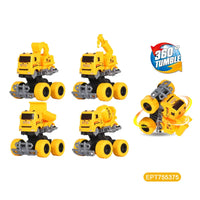 HKM-296659 Friction Fire Engine Truck with Impact Deformable Wheels - Ideal for Kids Ages 2-13