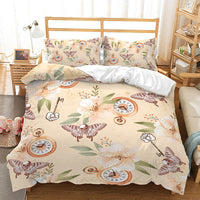HKM-296851 Digital Printed Halloween Crossbones 3-Piece Quilt Cover Set for 1.5m Bed
