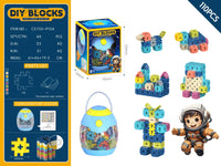 HKM-296851 Kids Variable Building Block Set - Educational Plastic Assembly Toy for Creative Play