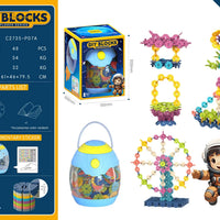 HKM-296851 Kids Variable Building Block Set - Educational Plastic Assembly Toy for Creative Play