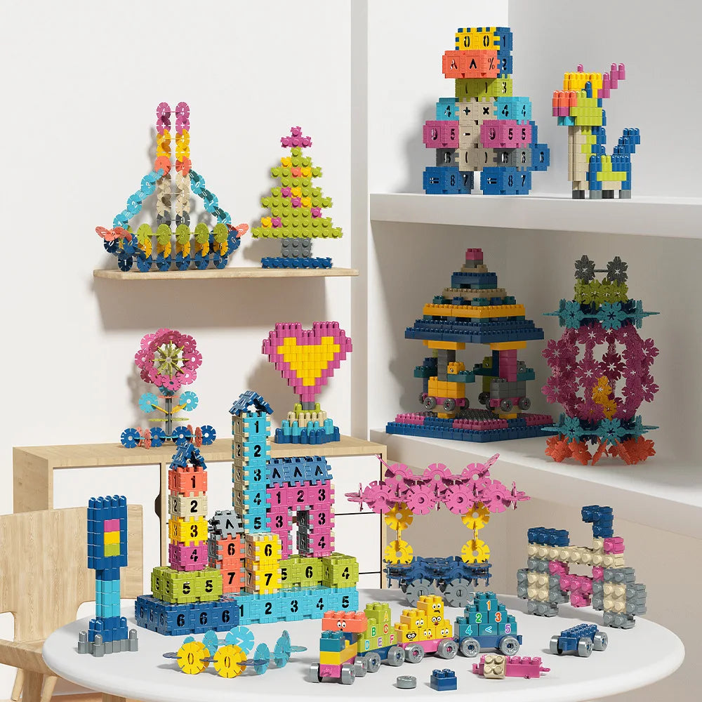 KTX-296851 Kids Variable Building Block Set - Educational Plastic Assembly Toy for Creative Play