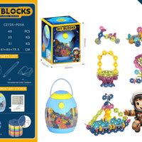 HKM-296851 Kids Variable Building Block Set - Educational Plastic Assembly Toy for Creative Play