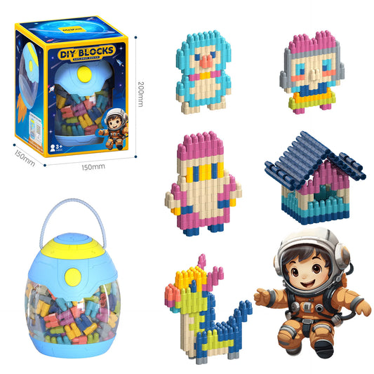 KTX-296851 Kids Variable Building Block Set - Educational Plastic Assembly Toy for Creative Play