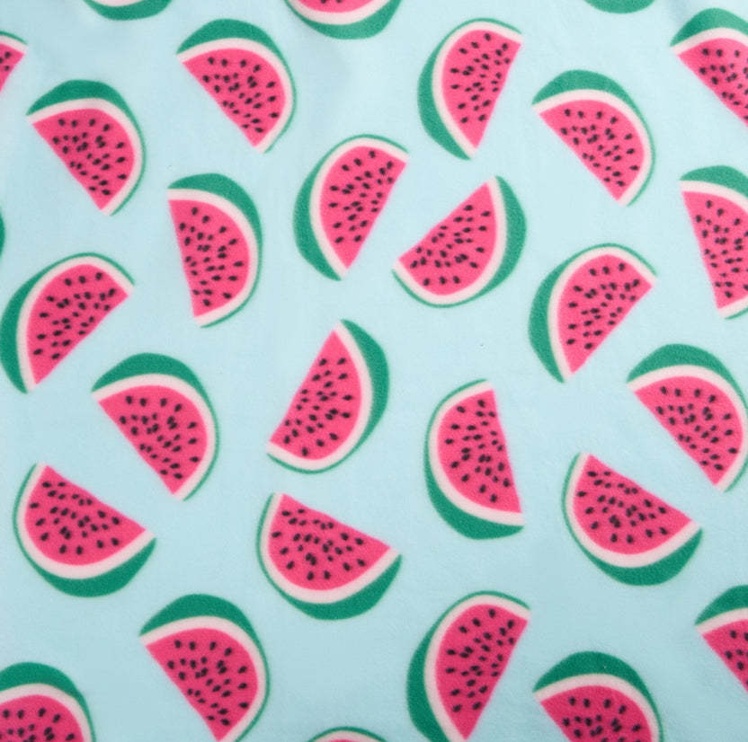 HKM-296851 Watermelon Print Flannel Blanket - 120x150cm Modern Design for Cozy Comfort