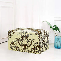 HKM-296915 Elastic Non-Slip Sofa Cover for Single Seat - American Style with Plant and Flower Pattern