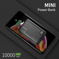 HKM-297043 10000mAh Dual USB Power Bank with Digital Display, Compact and Lightweight Design