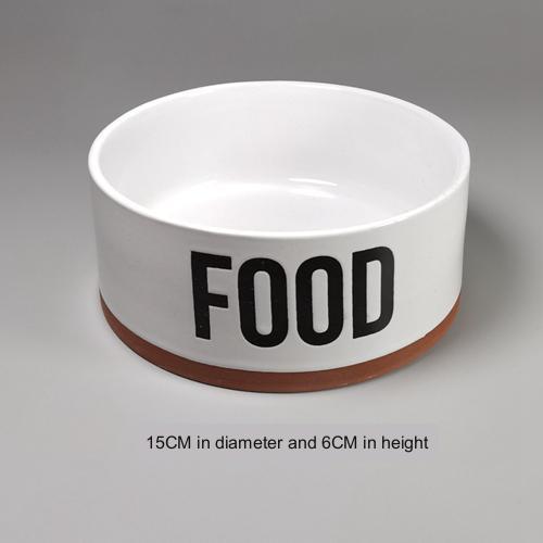 HKM-297043 Medium Anti-Tip Ceramic Dog Bowl in Multiple Colors