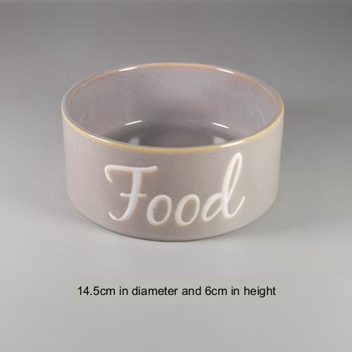 HKM-297043 Medium Anti-Tip Ceramic Dog Bowl in Multiple Colors