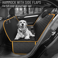 HKM-297043 Waterproof Rear Seat Cushion for Dogs - Black, Orange, Blue, 54x58 inches