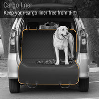 HKM-297043 Waterproof Rear Seat Cushion for Dogs - Black, Orange, Blue, 54x58 inches