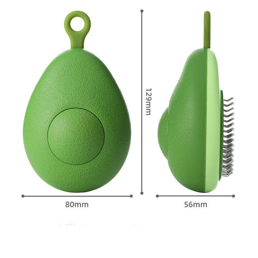HKM-297107 Pet Cat Float Hair Cleaning Needle Comb in Avocado Green and Lemon Yellow