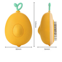 HKM-297107 Pet Cat Float Hair Cleaning Needle Comb in Avocado Green and Lemon Yellow