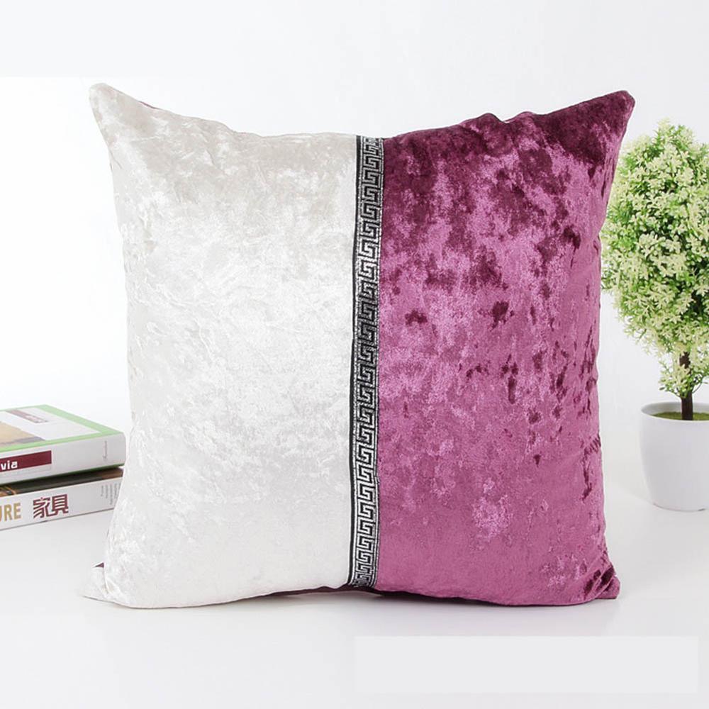 HKM-297171 Plush Chemical Fiber Pillow Cover - 45x45cm, Multiple Colors Available