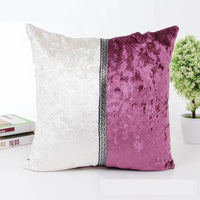 HKM-297171 Plush Chemical Fiber Pillow Cover - 45x45cm, Multiple Colors Available