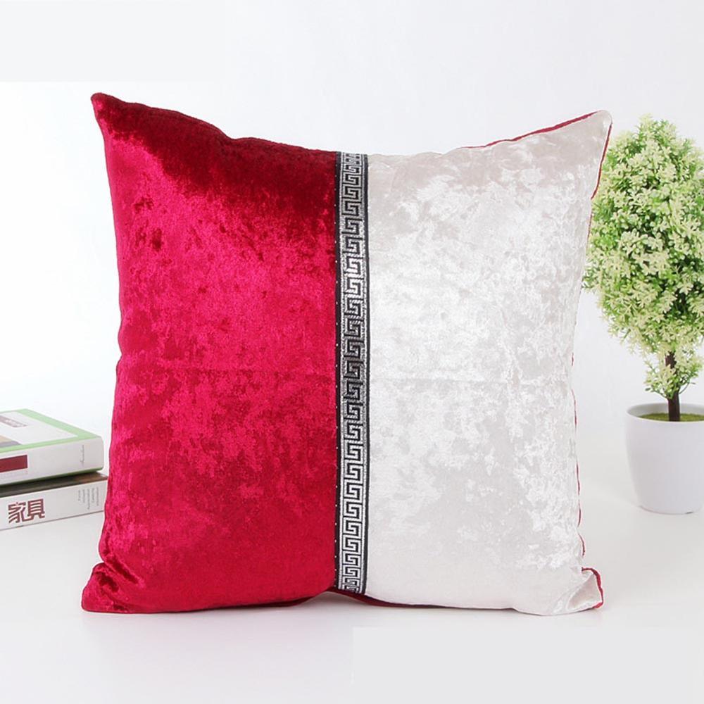 HKM-297171 Plush Chemical Fiber Pillow Cover - 45x45cm, Multiple Colors Available