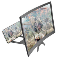 HKM-297235 12-Inch Curved Mobile Phone Screen Magnifier with Adjustable Holder and Anti-Slip Design