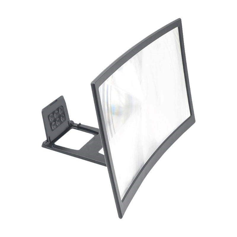 HKM-297235 12-Inch Curved Mobile Phone Screen Magnifier with Adjustable Holder and Anti-Slip Design
