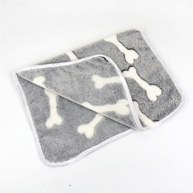 HKM-297299 Plush Velvet Pet Blanket - Breathable Fabric in Multiple Size Options