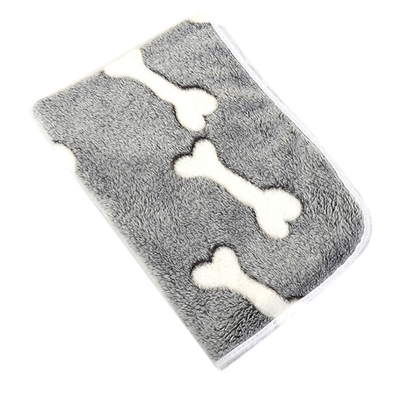 HKM-297299 Plush Velvet Pet Blanket - Breathable Fabric in Multiple Size Options