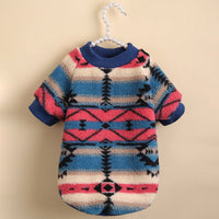 HKM-297427 Cute Striped Fleece Sweatshirt for Pets in Ethnic Style - Available in Multiple Sizes