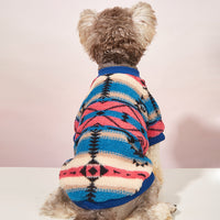 HKM-297427 Cute Striped Fleece Sweatshirt for Pets in Ethnic Style - Available in Multiple Sizes