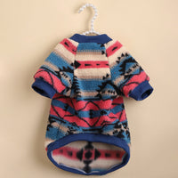 HKM-297427 Cute Striped Fleece Sweatshirt for Pets in Ethnic Style - Available in Multiple Sizes