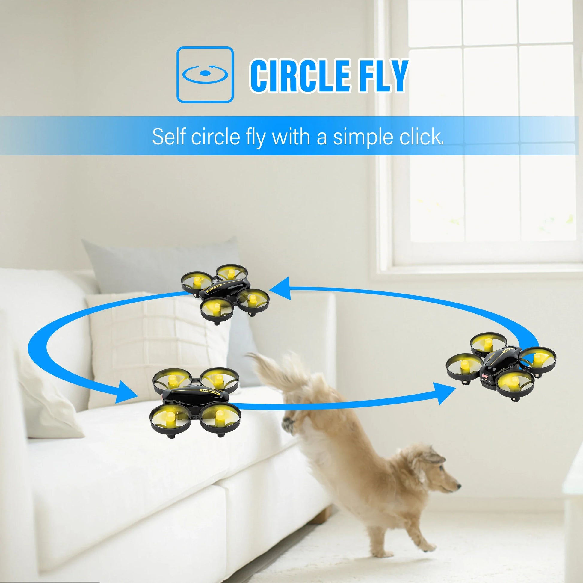 HKM-297427 Mini Drone with Camera for Beginners - 720P HD Remote Control Quadcopter, Easy to Fly, Indoor/Outdoor Use
