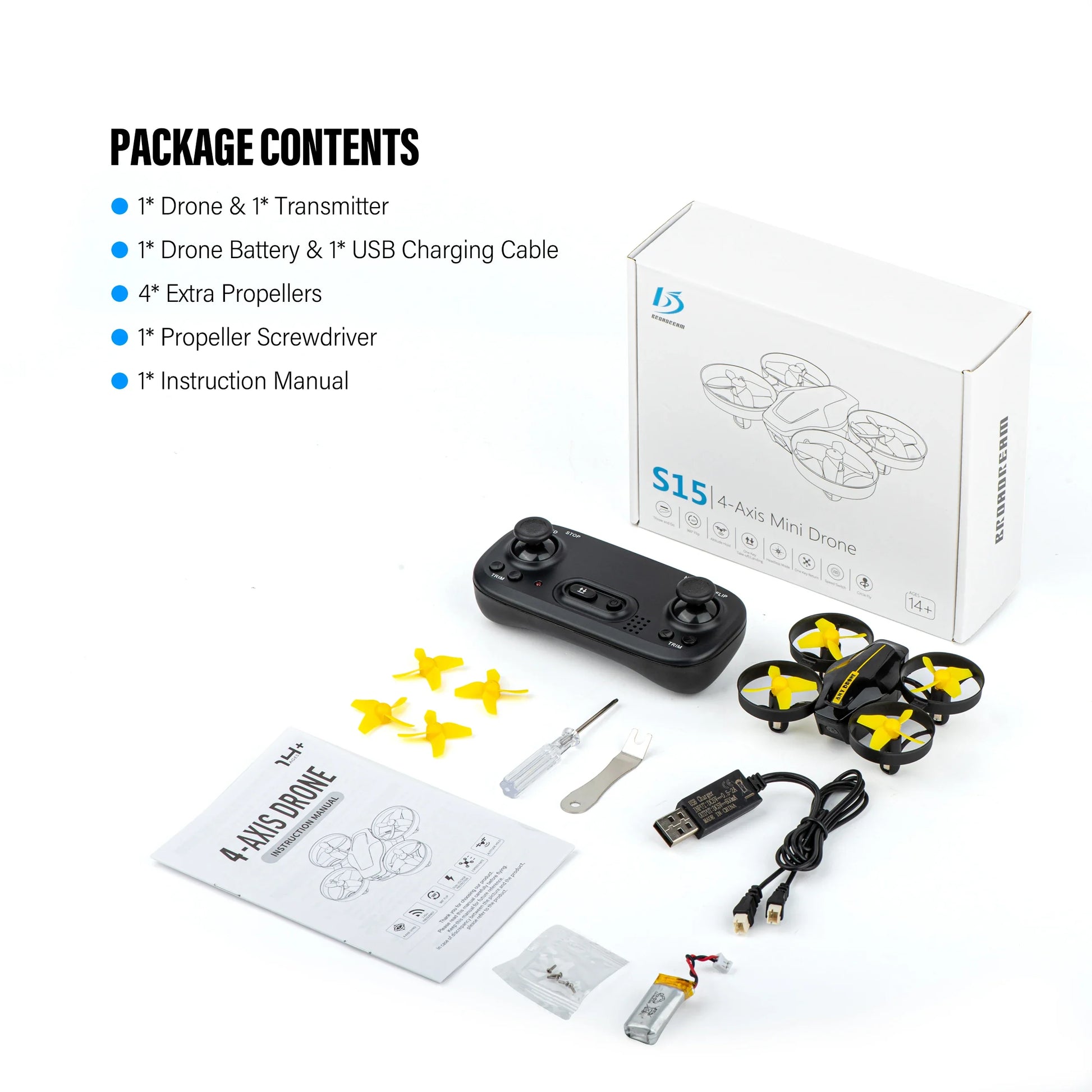 HKM-297427 Mini Drone with Camera for Beginners - 720P HD Remote Control Quadcopter, Easy to Fly, Indoor/Outdoor Use