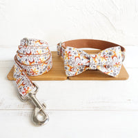 HKM-297683 Elegant Golden Christmas Pet Bow - Available in Various Sizes XS to XL