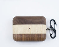 HKM-297683 Solid Wood Charging Case Cover for Apple AirPods Pro/3rd Gen with Magnetic Closure and Scratch Protection