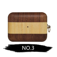 HKM-297683 Solid Wood Charging Case Cover for Apple AirPods Pro/3rd Gen with Magnetic Closure and Scratch Protection