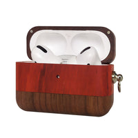 HKM-297683 Solid Wood Charging Case Cover for Apple AirPods Pro/3rd Gen with Magnetic Closure and Scratch Protection