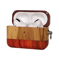 HKM-297683 Solid Wood Charging Case Cover for Apple AirPods Pro/3rd Gen with Magnetic Closure and Scratch Protection
