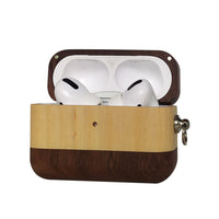 HKM-297683 Solid Wood Charging Case Cover for Apple AirPods Pro/3rd Gen with Magnetic Closure and Scratch Protection