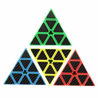 HKM-297747 Triangle Carbon Fiber Speed Cube - Educational Magic Puzzle for Ages 2 and Up