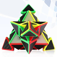 HKM-297747 Triangle Carbon Fiber Speed Cube - Educational Magic Puzzle for Ages 2 and Up