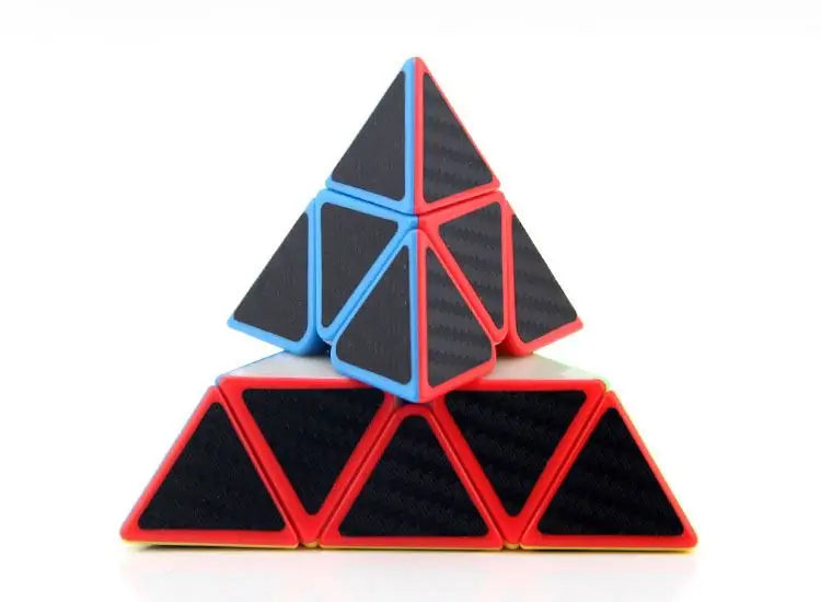 HKM-297747 Triangle Carbon Fiber Speed Cube - Educational Magic Puzzle for Ages 2 and Up