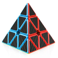 HKM-297747 Triangle Carbon Fiber Speed Cube - Educational Magic Puzzle for Ages 2 and Up