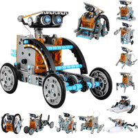 HKM-298003 12 in 1 Solar Powered Robot Kit - Educational DIY Science Toy for Kids and Students