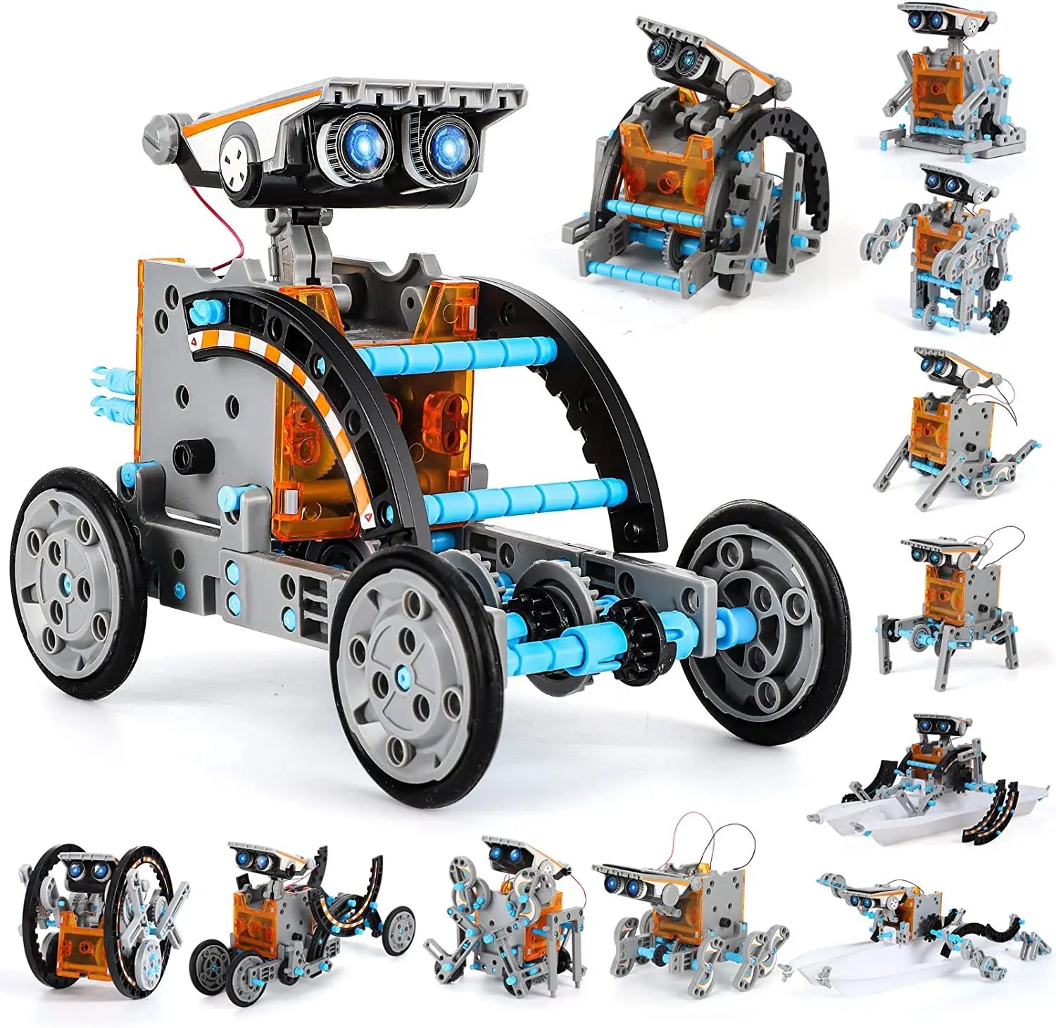 HKM-298003 12 in 1 Solar Powered Robot Kit - Educational DIY Science Toy for Kids and Students