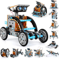 HKM-298003 12 in 1 Solar Powered Robot Kit - Educational DIY Science Toy for Kids and Students
