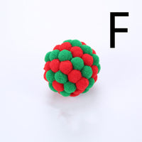 HKM-298003 Colorful Plush Sounding Cat Toy - Multi-Color Rainbow Ball for Playtime