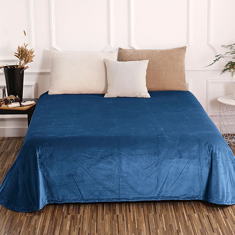 HKM-298003 Coral Solid Color Flannel Quilt - 230cm x 250cm, Polyester Fabric